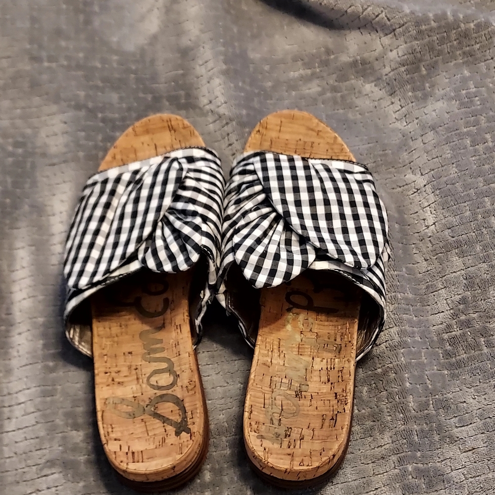 Sam Edelman Heidi Bow Sandal Black White 10 Preppy Cottagecore Coastal View 6
